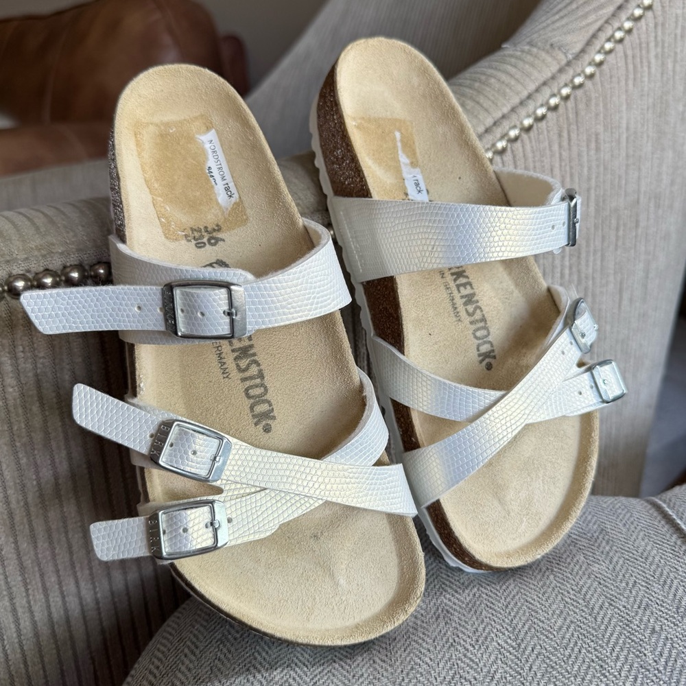 Franca Birko-Flor Embossed - Shiny White